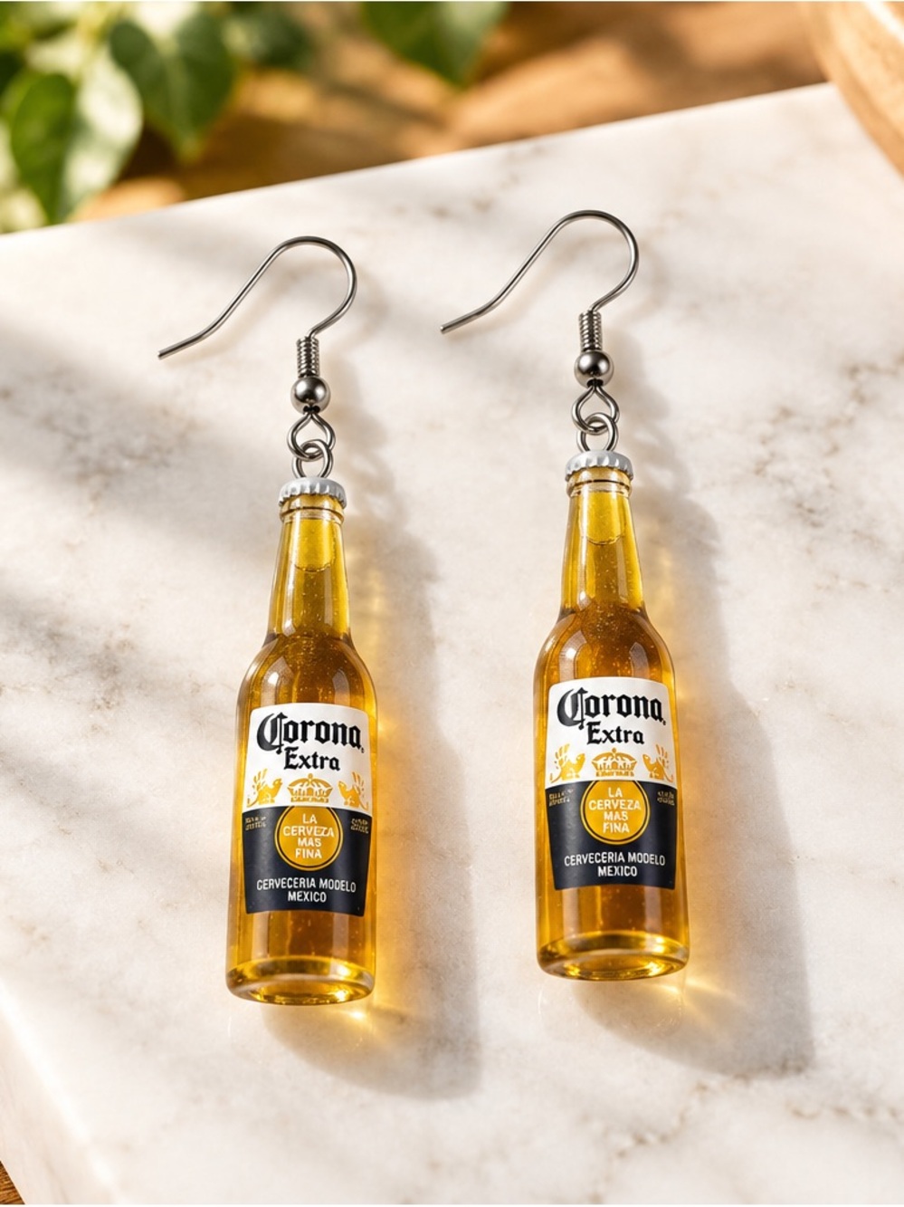 Fashion Jewelry Amber Bottle Dangle Earrings